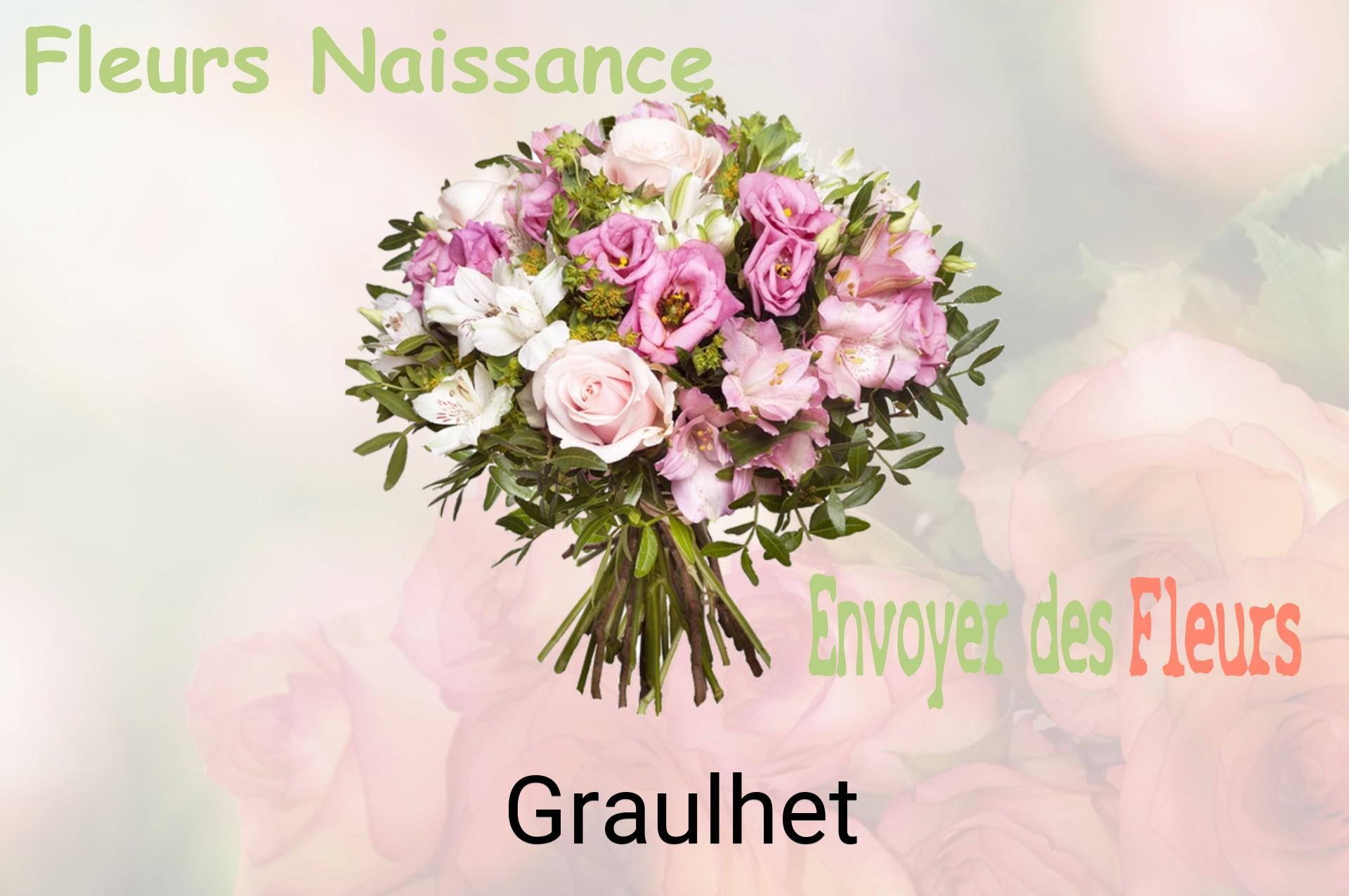 Bouquet de fleurs de naissance livré à Graulhet