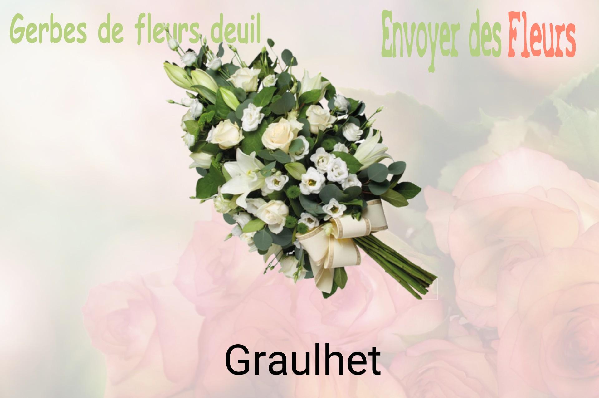 Gerbe de fleurs de deuil livrée à Graulhet
